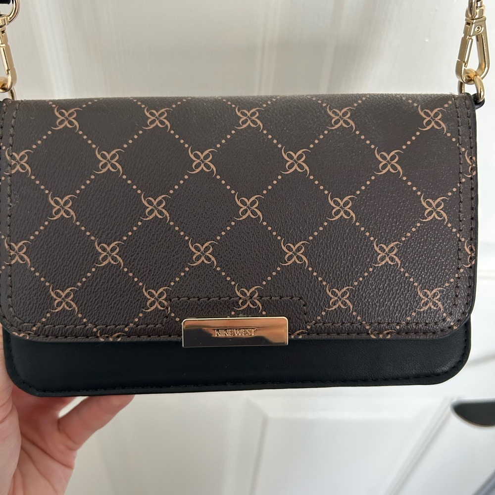 Nine West Elegant Brown and Black Crossbody Bag